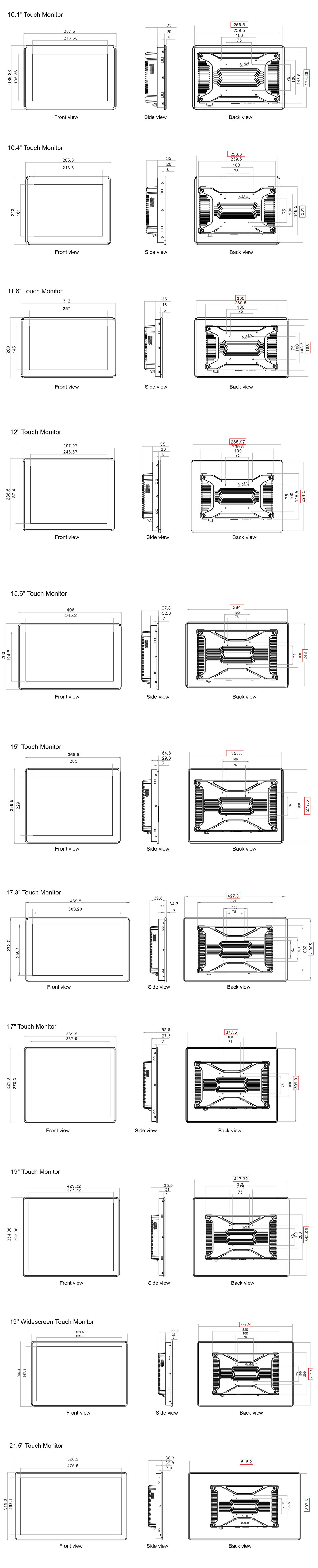 4KV To 8KV Anti-static Industrial Touch Monitor SL600M 4KV To 8KV Anti-static Industrial Touch Monitor SL600M