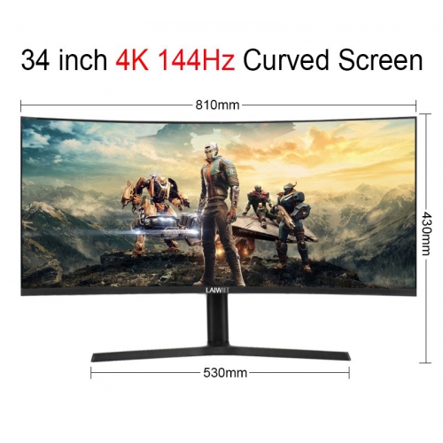 34 inch 4K 144Hz curved screen with ribbonfish screen
